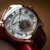 The brown leather straps replica watches have tourbillons.