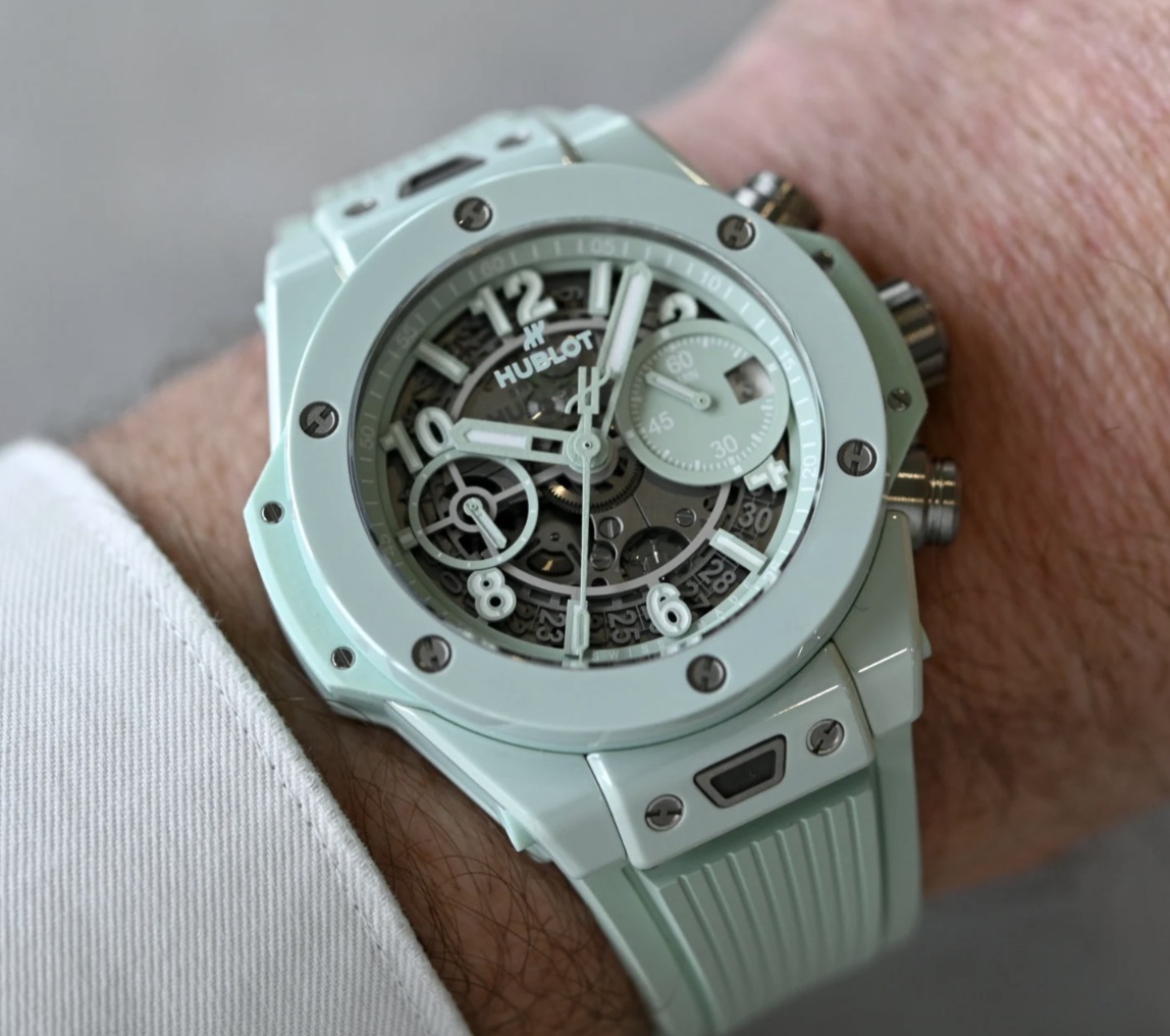 2025 Best Quality Hublot Big Bang Unico Mint Green And Petrol Ceramic Fake Watches UK